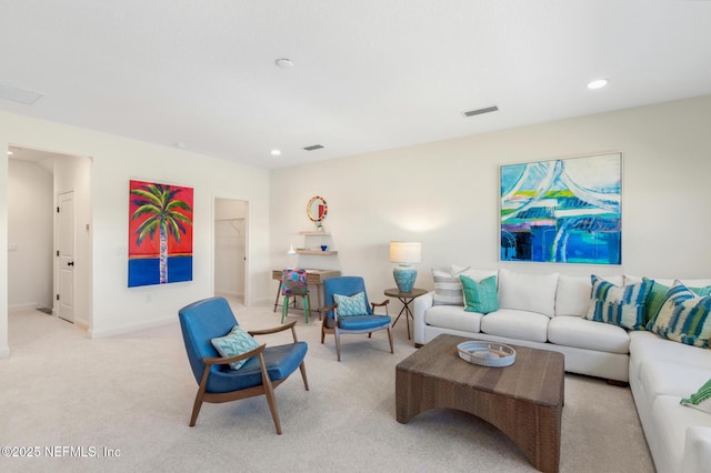 view of carpeted living room