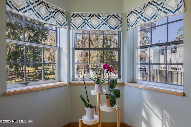 view of sunroom