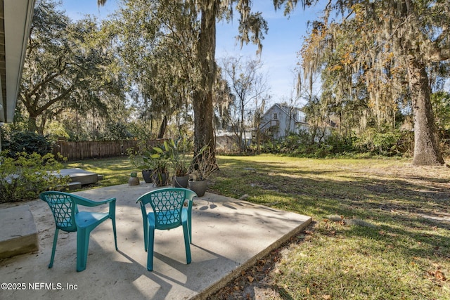 view of yard featuring a patio