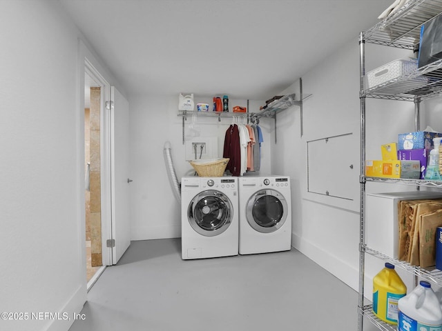 laundry area with washer and dryer