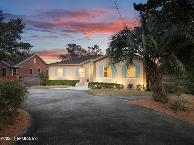 view of ranch-style home