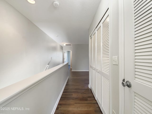 hall featuring dark hardwood / wood-style floors