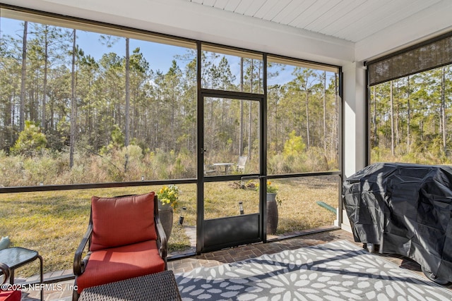 view of sunroom