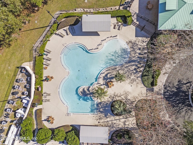 birds eye view of property