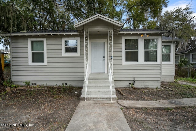 view of bungalow-style home