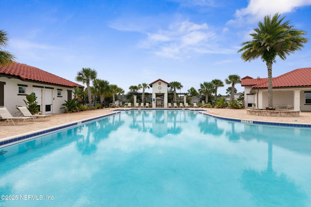 view of pool with a patio