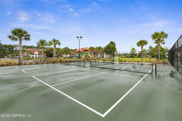 view of tennis court