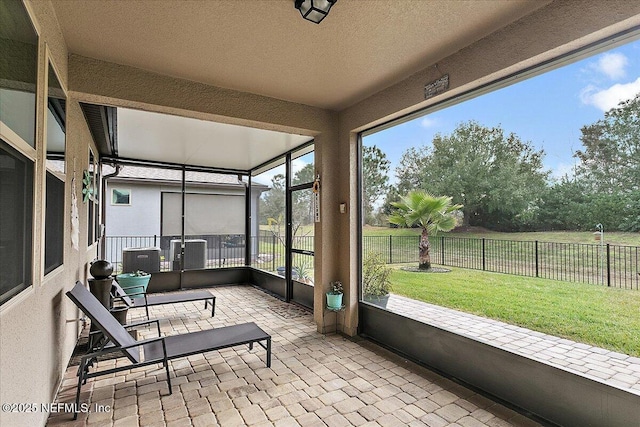 sunroom / solarium with a wealth of natural light