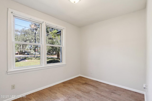 empty room with wood-type flooring