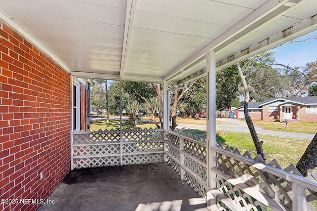 view of patio featuring covered porch