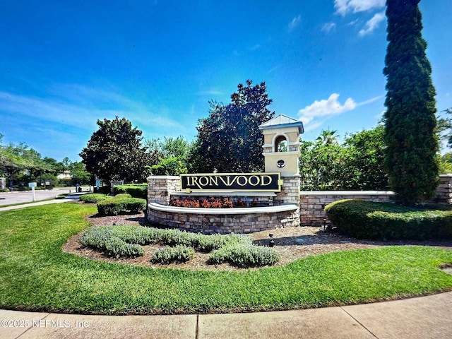 view of community sign