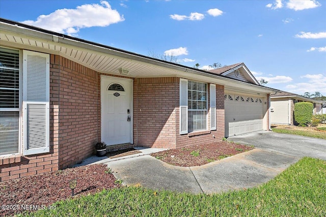 view of front facade with a garage