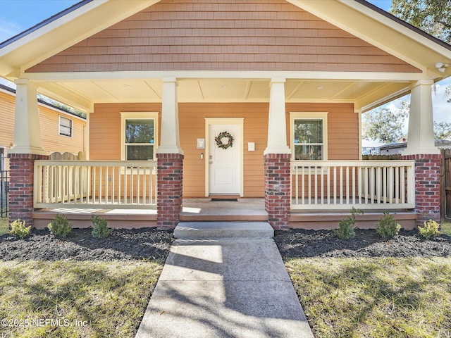 view of front of house with a porch