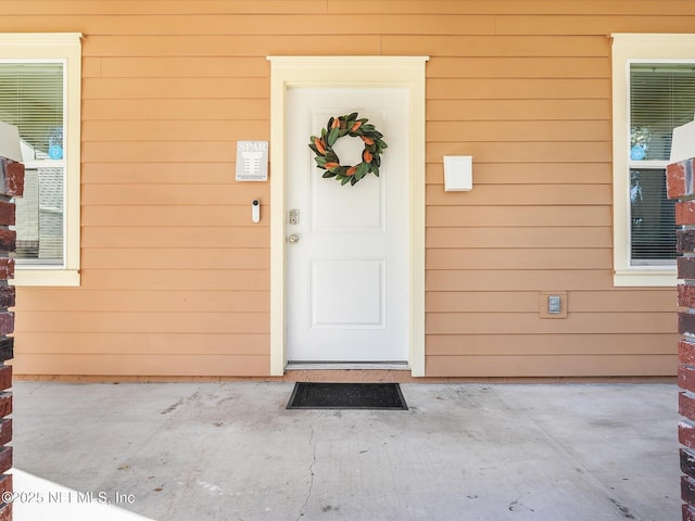 view of doorway to property