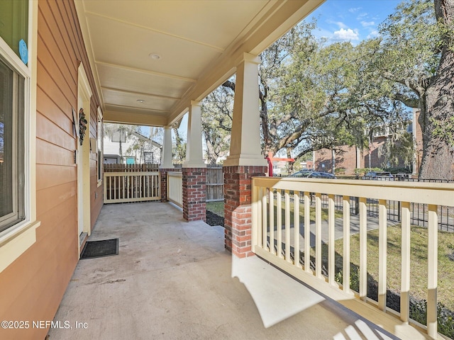 view of patio / terrace featuring covered porch