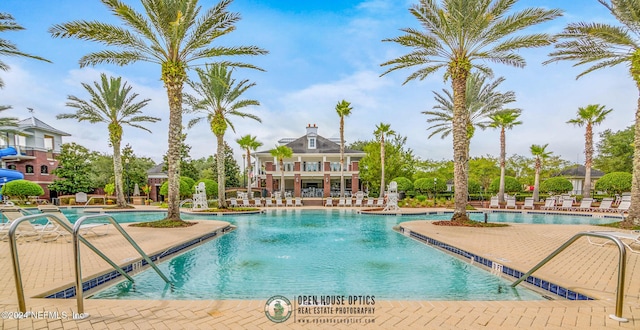 view of pool with a patio area