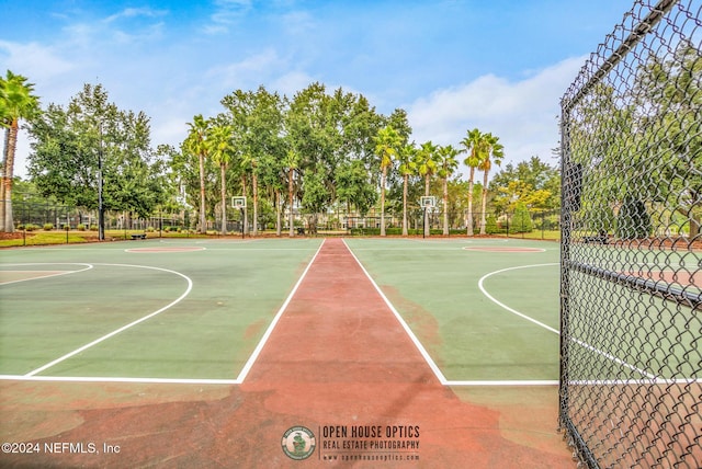 view of basketball court