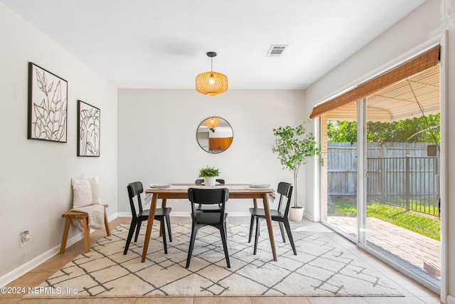 view of dining room