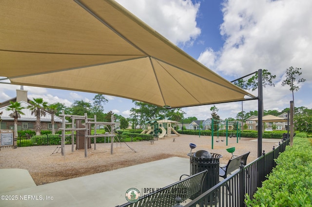 view of patio / terrace with a playground