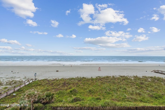 water view with a view of the beach