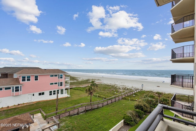 water view featuring a beach view