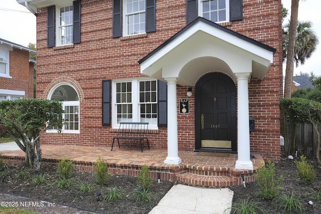 view of doorway to property