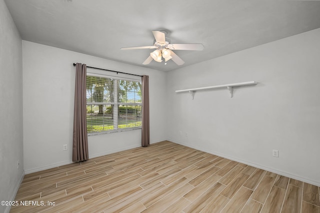 empty room with ceiling fan