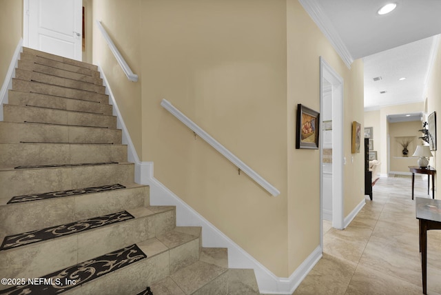 stairs with ornamental molding