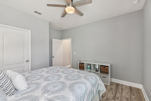 234 Thistleton Way, Saint Augustine, FL 32092 - bedroom featuring light wood-type flooring and ceiling fan