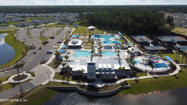 234 Thistleton Way, Saint Augustine, FL 32092 - aerial view of property's location with a pool and a heavily wooded area