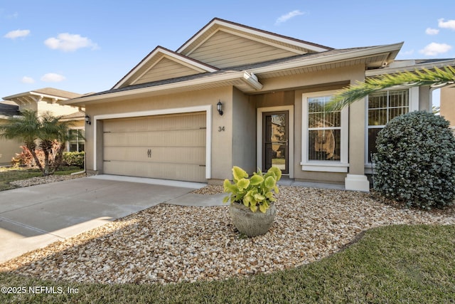 ranch-style house with a garage