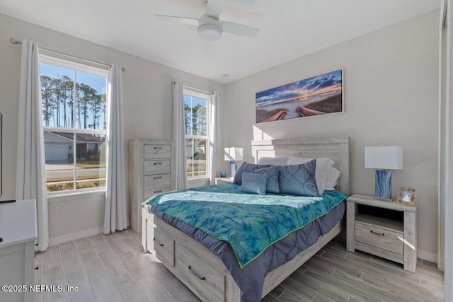 bedroom with ceiling fan