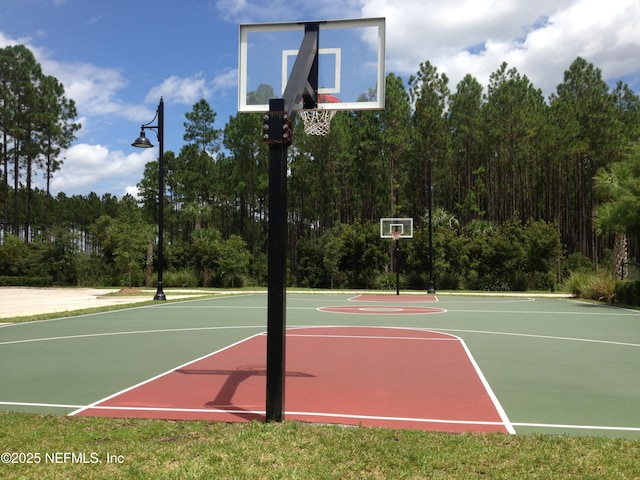 view of basketball court