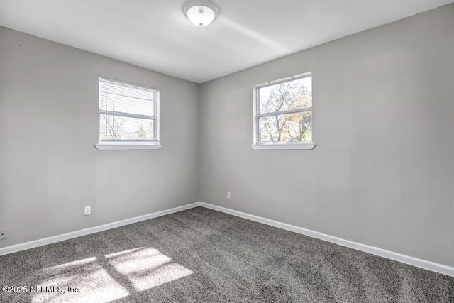 unfurnished room featuring carpet flooring