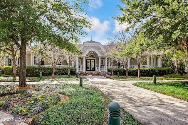 view of front of house featuring french doors