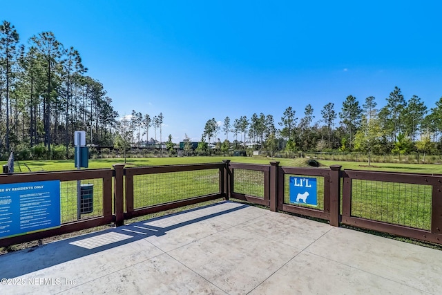 view of patio / terrace with a gate and fence