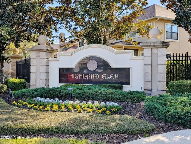 view of community sign