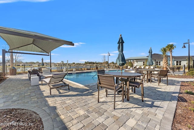 view of pool with a patio area