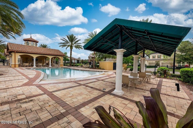 view of pool with a patio