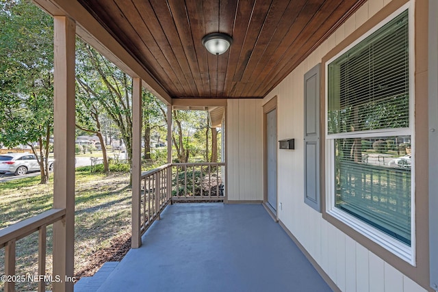 view of patio featuring covered porch