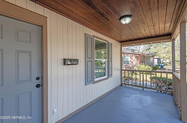 view of patio with covered porch