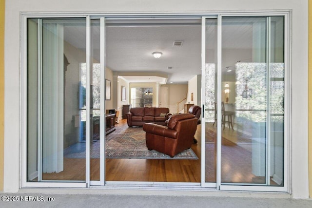 interior space with outdoor lounge area