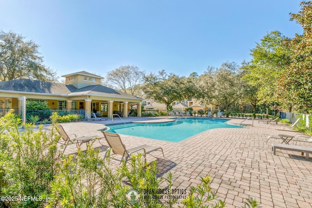 view of pool with a patio