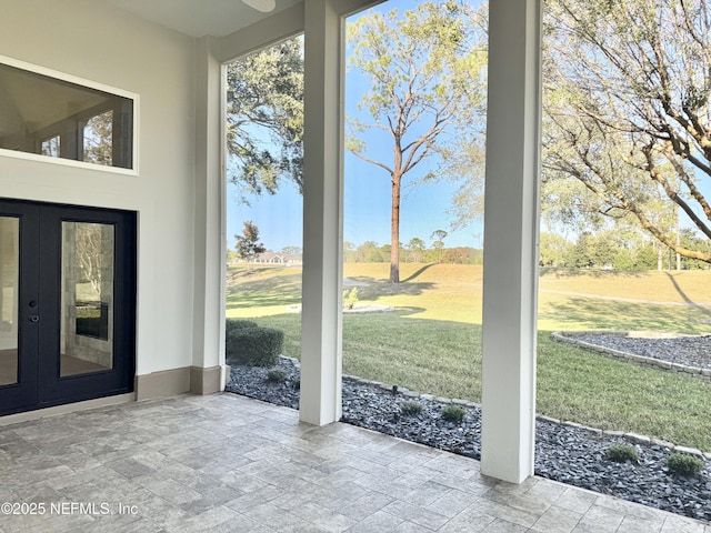 interior space featuring french doors and a wealth of natural light