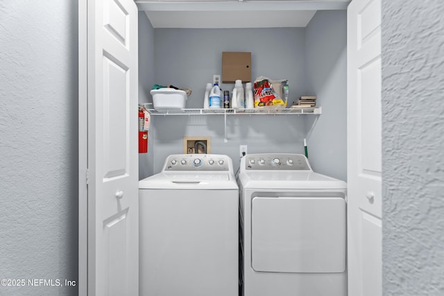 laundry area featuring separate washer and dryer