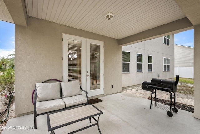 view of patio featuring an outdoor hangout area