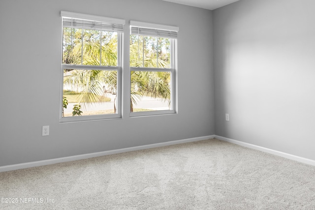 view of carpeted spare room