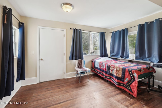 bedroom featuring hardwood / wood-style floors