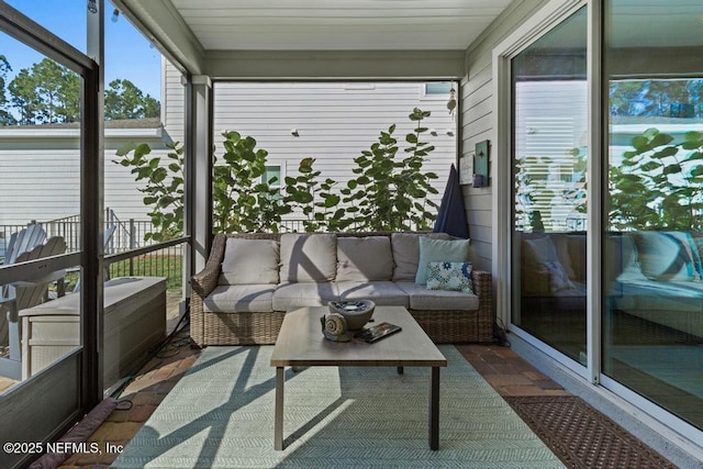 view of sunroom