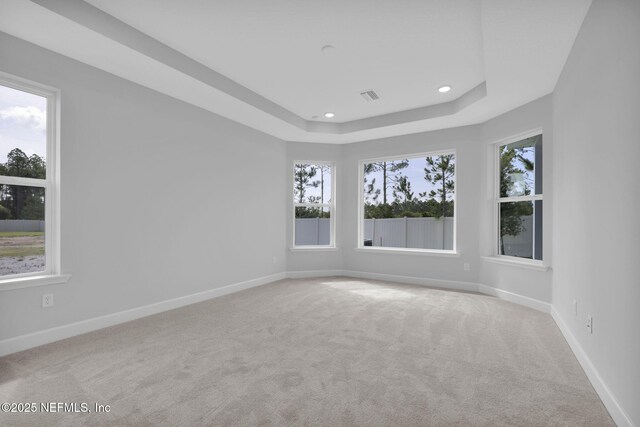 374 Sutton Dr, Ponte Vedra, FL 32081 - carpeted spare room featuring a raised ceiling and recessed lighting